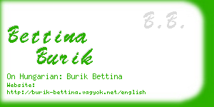 bettina burik business card